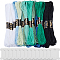 3 Sets 3 Style 6-Ply Polyester Embroidery Floss, Cross Stitch Threads, Segment Dyed Gradient Color, with 14Pcs Plastic Thread Winding Boards, Mixed Color, 0.5mm, about 8.75 yards(8m)/skein, 12 skeins/set, 1 set/style