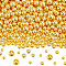 SUNNYCLUE 1200Pcs No Hole Pearls Vase Filler Beads Bulk Plastic Golden Highlight Round Art Faux Imitation Makeup Pearl Loose Small Decorations Bead for Fillers Jewelry Making Nail DIY Crafts Supplies