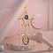 Amethyst Crystal Glass Sun Catcher Pendant, Rainbow Maker, DIY Garden & Home Decoration, 450~500mm