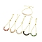 Cubic Zirconia Tennis Link Slider Bracelet with Golden 201 Stainless Steel Box Chains, Mixed Color, 10-1/2 inch(26.8cm)