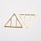 Alloy Filigree Joiners, Triangle, Golden, 20x23x1mm