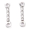 Tarnish Resistant 201 Stainless Steel Links Connectors, Twist Bar Links, Stainless Steel Color, 12x1.3x1.2mm, Hole: 1mm