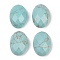 Synthetic Turquoise Cabochons, Faceted, Oval, 18x13x6mm