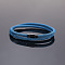 Nylon Cord Bracelets for Men Women, with Magnetic Alloy Clasp, Steel Blue, 7-7/8 inch(20cm)