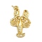Brass Pendants, Lobster, with Jump Ring, Golden, 26x16.5x3.5mm, Hole: 3mm