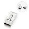 Tarnish Resistant Smooth 304 Stainless Steel Rectangle Bayonet Clasps, Bright Effect, Stainless Steel Color, 23x12x6mm, Hole: 10x3mm