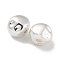 Brass Beads, Oval, 925 Sterling Silver Plated, 6.5x5.5x5mm, Hole: 1.2mm