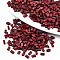 2-Hole Glass Seed Beads, Baking Paint, Rectangle, Brown, 4.5~5.5x2x2~2.5mm, Hole: 0.5~0.8mm, about 2000pcs/bag
