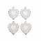 Non-Tarnish 201 Stainless Steel Pendants, Heart, Stainless Steel Color, 30x23x1.5mm, Hole: 1.6mm