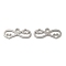 Non-Tarnish 304 Stainless Steel Pendants, Laser Cut, Infinity with Heart Charm, Stainless Steel Color, 6x16x1mm, Hole: 1.5mm