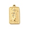 304 Stainless Steel Pendants, with Rhinestone, Golden, Palm, 25.5x13x3mm, Hole: 1.8mm