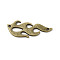Tibetan Style Alloy Connector Charms, Cadmium Free & Lead Free, Auspicious Clouds, Antique Bronze, 15x38x1.5mm, Hole: 1.2mm, about 333pcs/1000g