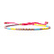 Bohemian Style Glass Beads Braided Bead Bracelets for Women, Column, Mixed Color