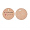 Jewelry Display Kraft Paper Price Tags, Round with Word Handmade with Love, Sandy Brown, 45x0.4mm, Hole: 4.5mm, about 50pcs/bag