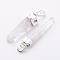 Natural Quartz Crystal Pendants, Rock Crystal, with Brass Findings, Nugget, Silver, 30~75x5~15mm, Hole: 8x5mm