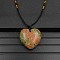 Natural Unakite Pendant Necklaces, Heart, 15.75~23.62 inch(40~60cm)