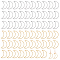 60Pcs 2 Colors 304 Stainless Steel Linking Rings, Moon, Golden & Stainless Steel Color, 21x14x1mm, Inner Diameter: 19x7mm, 30pcs/color