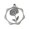 Non-Tarnish 304 Stainless Steel Pendants, Flower, Stainless Steel Color, 23.5x21.5x1mm, Hole: 1.5mm