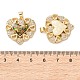 Латунные микропаве прозрачные подвески с фианитом KK-S048-12G-3