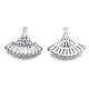 Латунные микропаве прозрачные подвески с фианитом ZIRC-S069-005P-2