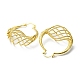 Серьги hoo сетки из латуни с покрытием из латуни EJEW-D055-25G-2