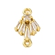 Подвески/звенья из латуни с прозрачным кубическим цирконием FIND-L019-07G-02-1