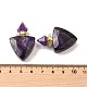 Кулоны для бутылочек с натуральным аметистом G-L623-10G-02-3