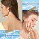 60 шт. 2-х цветные латунные застежки-крючки S KK-CN0002-84-5