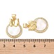 Латунные микропаве прозрачные подвески с фианитом KK-B083-16G-02-3