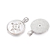 Латунные микропаве прозрачные подвески с фианитом KK-N254-213P-2