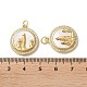 Латунные микропаве прозрачные подвески с фианитом KK-B083-20G-03-3