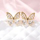 Серьги-гвоздики из циркония EJEW-D322-02G-1