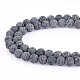 Невощеные нити бусин из натурального вулканического камня G-F309-8mm-4