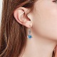 Серьга-подвеска с кубическим цирконием JE910A-7