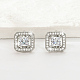 Серьги-клипсы из латуни со стразами SZ0570-1