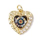 Латунные микропаве прозрачные подвески с фианитом KK-I692-02G-08-1