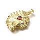 Латунные микро проложить кубического циркония подвески KK-C090-46G-2