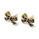 Серьги-гвоздики из латуни с бантом EJEW-R162-05G-2