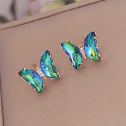 Модные женские серьги-бабочки с градиентом YE8672-3