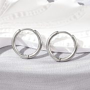 Серьги-кольца Huggie Hoop из нержавеющей стали 304 EJEW-G272-02-12mm-P