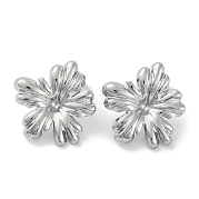 Серьги-гвоздики в форме цветка из нержавеющей стали 304 EJEW-D281-12S
