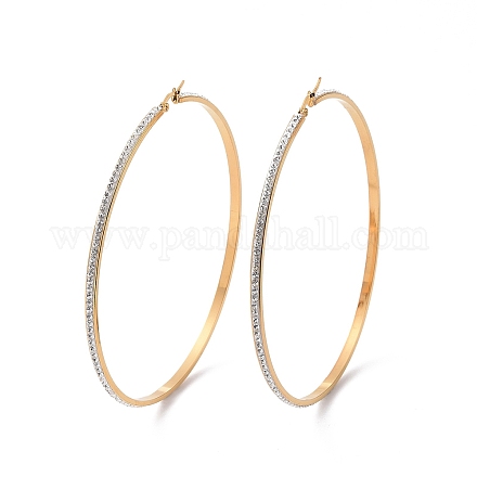 Серьги-кольца из нержавеющей стали 304 EJEW-N0031-11G-01I-1
