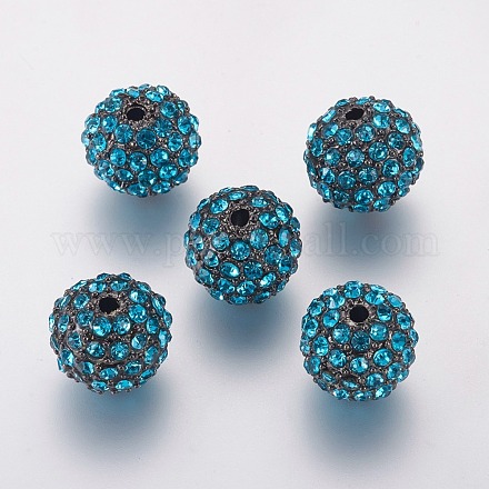 Бусины из сплава и страза RB-A034-10mm-A03B-1