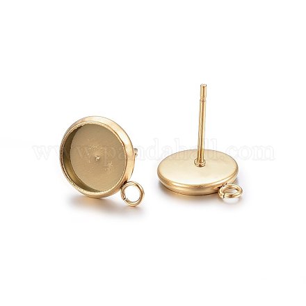 Ионное покрытие (ip) серьги-гвоздики из нержавеющей стали 304 STAS-H467-08G-10mm-1