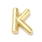 Rack Plating Brass Pendants, Balloon Letter Charm, for Personalized Name Necklaces Making, Long-Lasting Plated, Lead Free & Cadmium Free, Real 18K Gold Plated, Letter K, 22x17.5x5mm, hole: 5x1.5mm