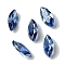 Cubic Zirconia Cabochons, Point Back, Horse Eye, Royal Blue, 8x4x2mm