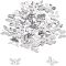 UNICRAFTALE about 100pcs Butterfly Pattern Charms Stainless Steel Pendant Metal Charm 1mm Small Hole Butterfly Pendants for Jewelry Making DIY Crafting