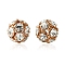 Preciosa® MAXIMA Crystal Stones in Settings, Czech Crystal, 719 36 001 Ball Rondelle with Chatons MAXIMA, 00030 Crystal, Rose Gold, 8mm