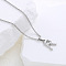 Stainless Steel Alphabet Pendant Necklaces for Women, Stainless Steel Color, Letter R