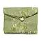 Chinese Style Floral Cloth Jewelry Storage Pouches, with Plastic Button, Rectangle Jewelry Gift Case for Bracelets, Earrings, Rings, Random Pattern, Dark Sea Green, 8x10x0.3~0.7cm